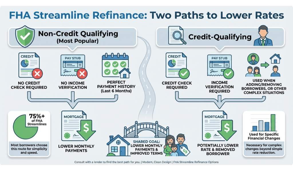 Credit-Qualifying vs. Non-Credit Qualifying FHA Streamlines