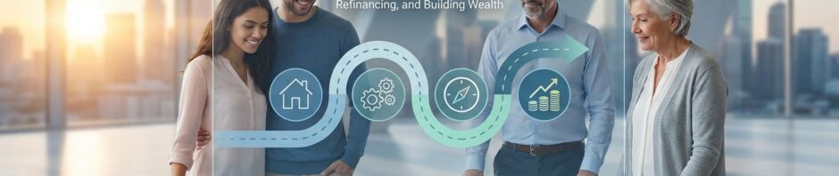 Homebuyers reviewing a 2026 homeownership roadmap with mortgage, refinancing, and wealth-building strategies.